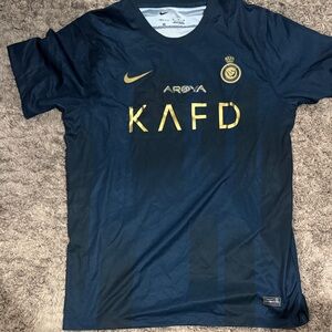 Nike Dark Blue and Gold Soccer Jersey